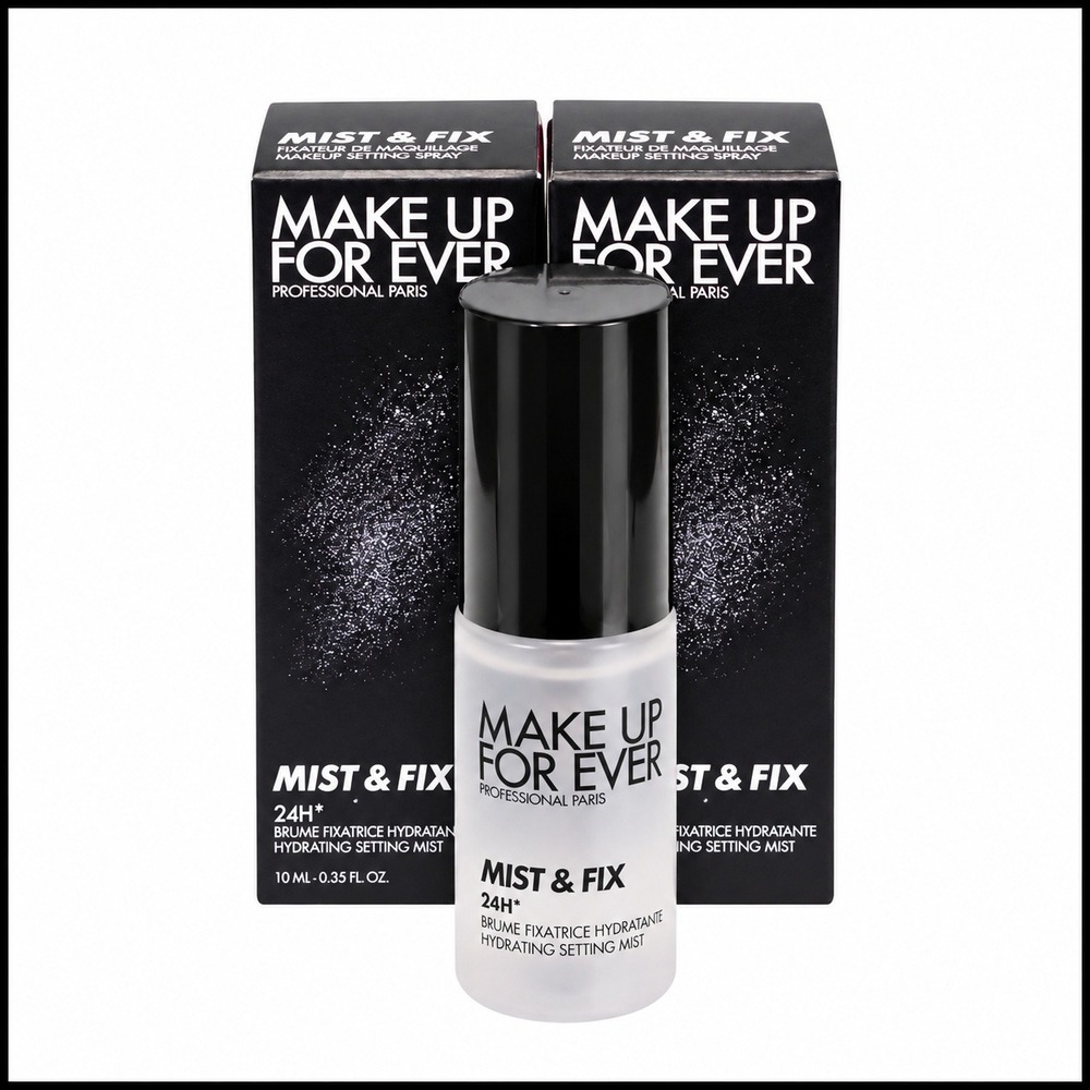 2 x MAKE UP FOR EVER Mist & Fix Hydrating Setting Mist 10ml 0.35oz Travel Size